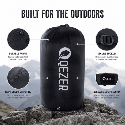 The compression sack for sleeping bag