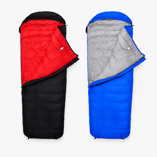 QEZER Rectangular Down Sleeping Bag | Multi-Temperature Camping Backpacking Sleeping Bag