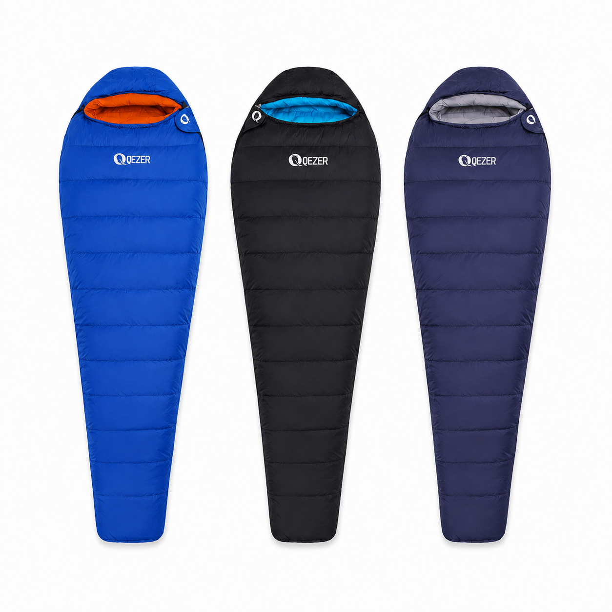 QEZER 600FP Mummy Down Sleeping Bag for Outdoor Camping