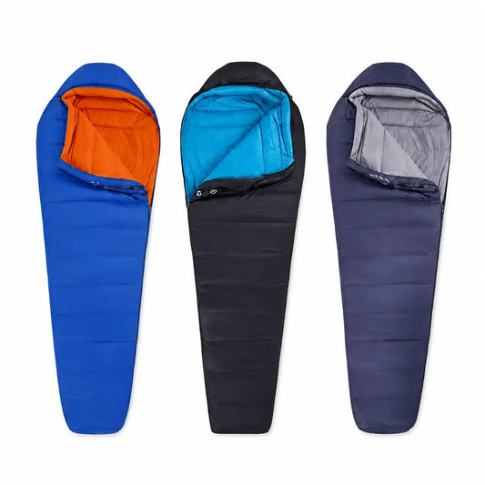 QEZER Mummy Down Sleeping Bag | Multi-Temperature Camping Backpacking Sleeping Bag