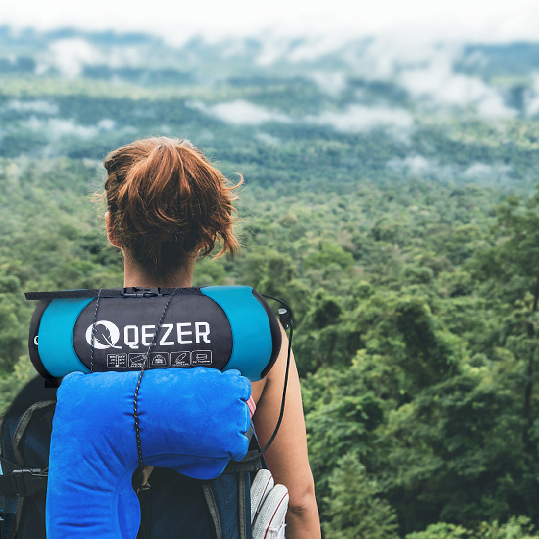 QEZER Down Sleeping Bag For Adult and Kids, Ultralight Sleeping Bag for Backpacking,Hiking and Camping Outdoor