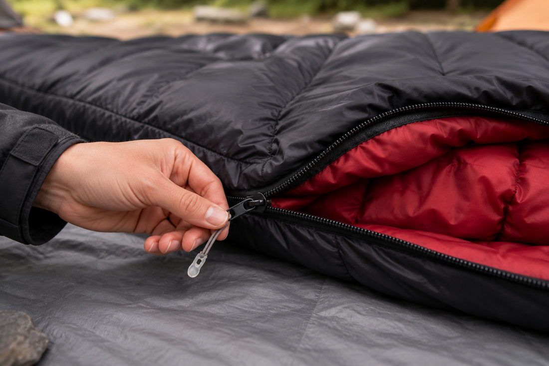how to use and care for a sleeping bag zipper