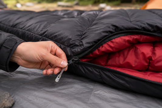 how to use and care for a sleeping bag zipper