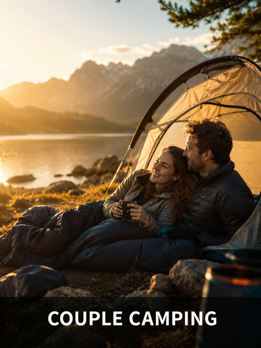 QEZER down sleeping bag for camping, hiking and outdoor travel