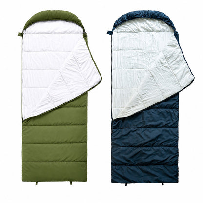 QEZER 3-Season Lightweight Sleeping Bag | Machine Washable Camping Sleeping Bag - 02-折角
