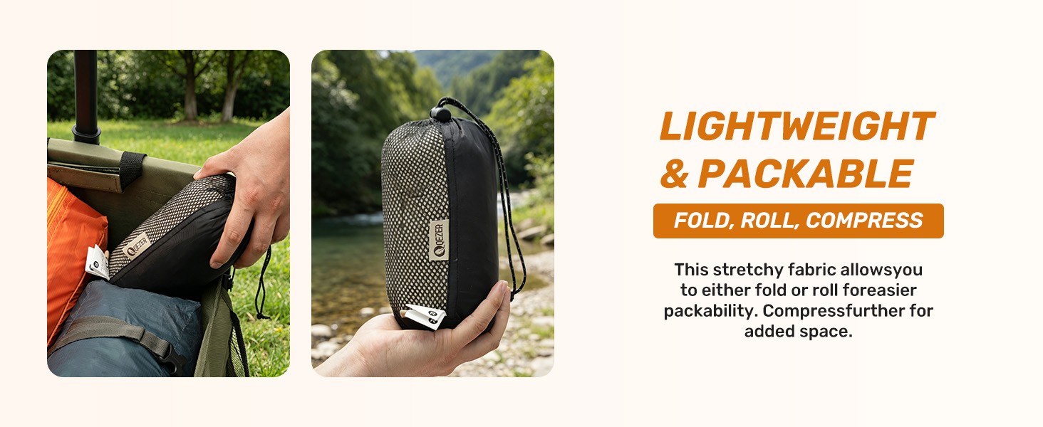 QEZER Ultralight Sleeping Bag Liner for Camping &amp; Travel detail image 3