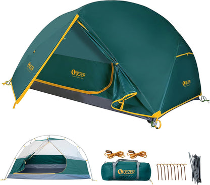 QEZER 1/2 Person Waterproof Backpacking Tent