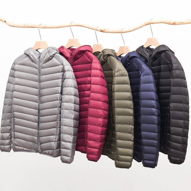 QEZER Women and Men's Ultra Light Weight Short Down Jacket