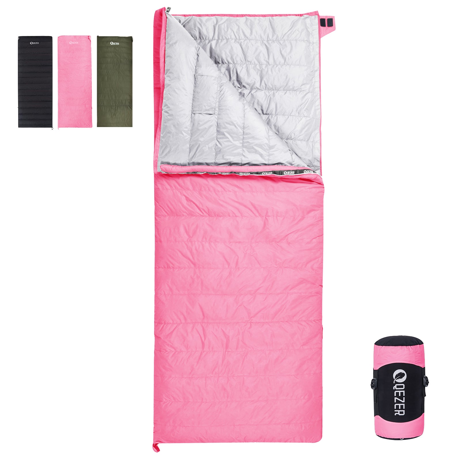 QEZER 0 Degree Sleeping Bag 650 FP Down Sleeping Bag for Adults Backpacking Sleeping Bag for Cold Weather Winter Sleeping Bag with Compression並行輸入 Free Shipping! QEZER Winter Sleep Bag, Below 0 Degree Adlut Mummy