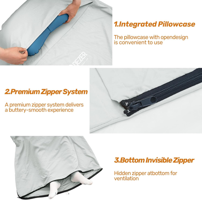 QEZER Ultralight Sleeping Bag Liner | Travel Sleep Sack for Camping &amp; Backpacking
