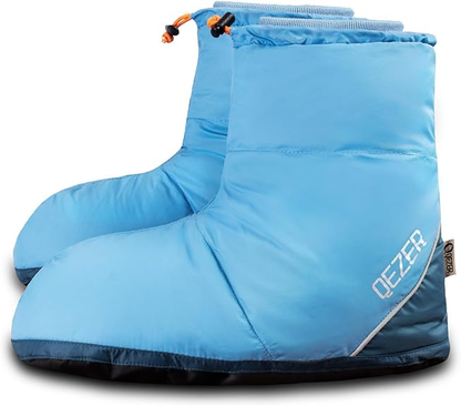 QEZER Down Booties | Warm Camping Foot Warmers for Men and Women