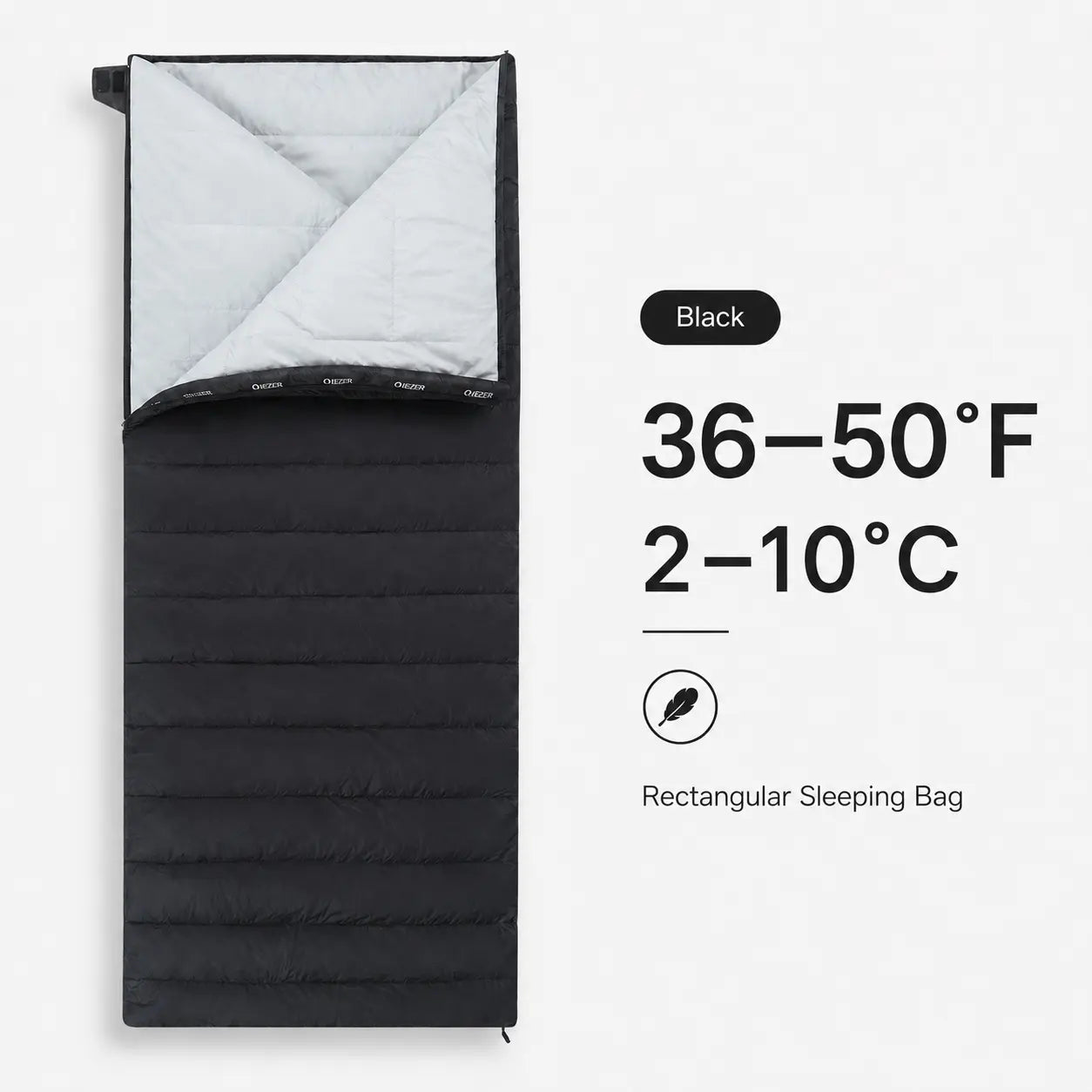 QEZER Rectangular Down Sleeping Bag | 2-in-1 Camping Sleeping Bag Camping Blanket