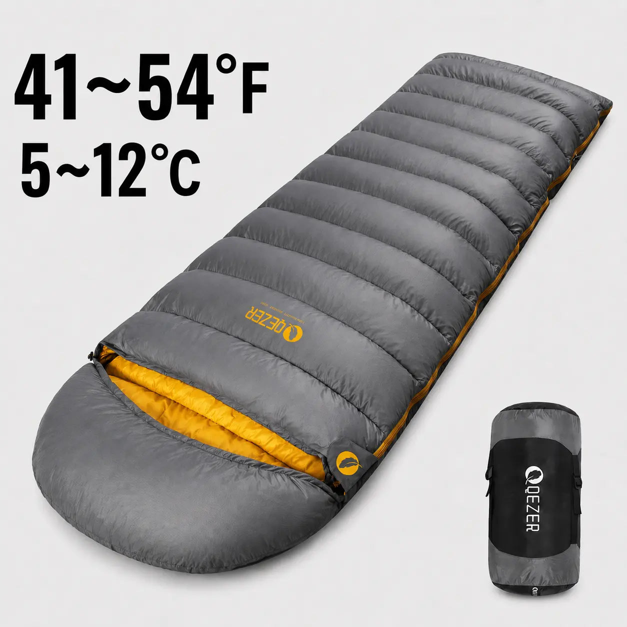 QEZER 620FP Graphene Rectangular Down Sleeping Bag