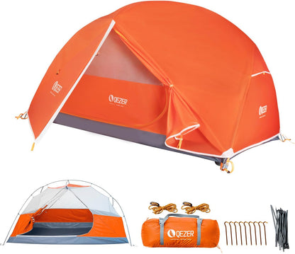 QEZER 1/2 Person Waterproof Backpacking Tent