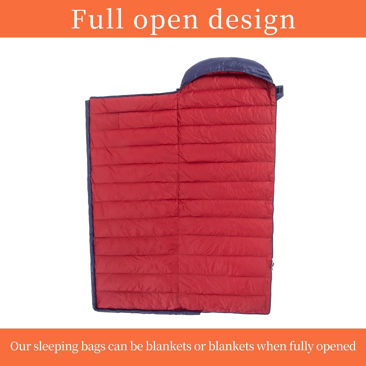 Rectangular Down Sleeping Bag 3 Season (QDE-YD500)