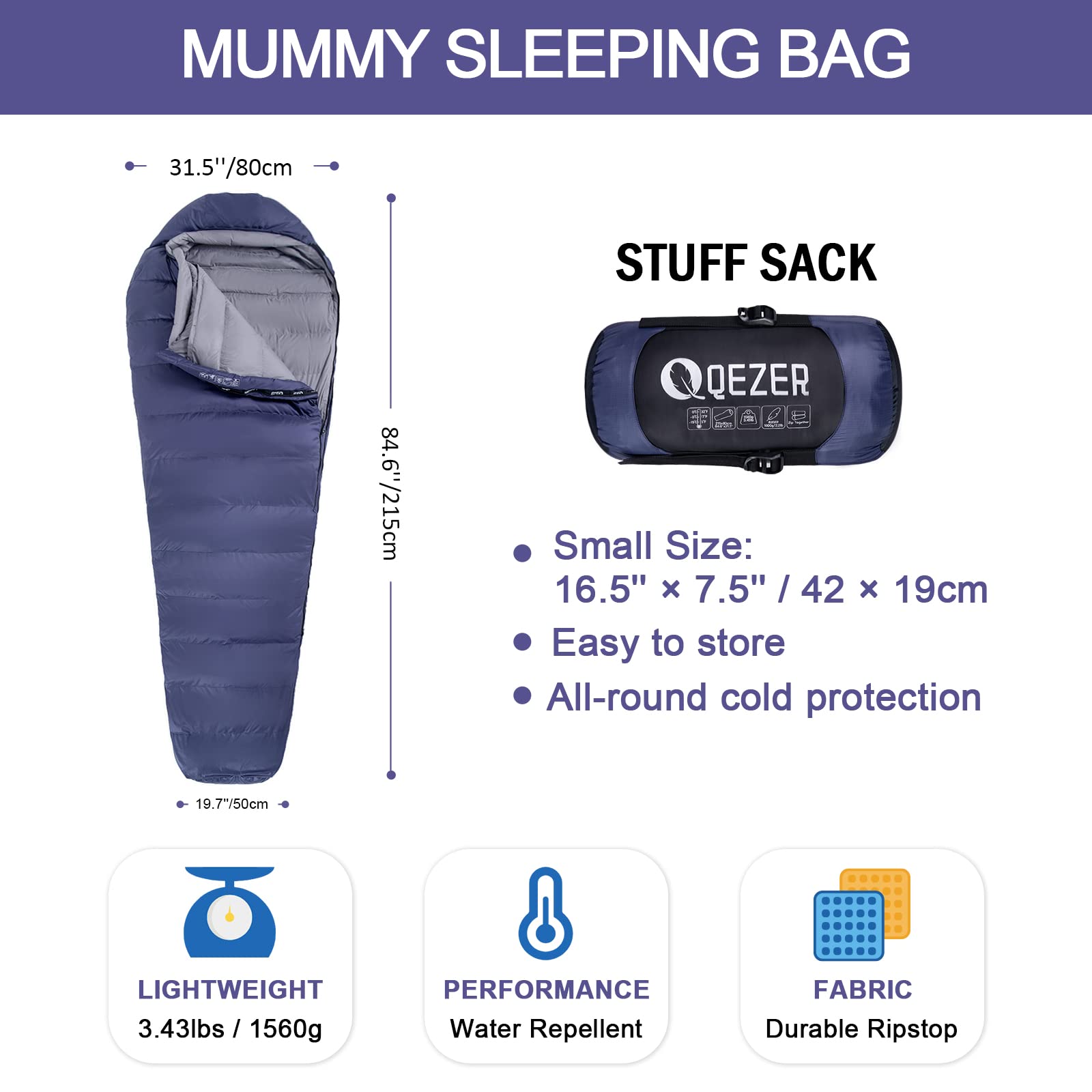 4 Season Sleeping Bag(QDM-1000) – Qezer Outdoor