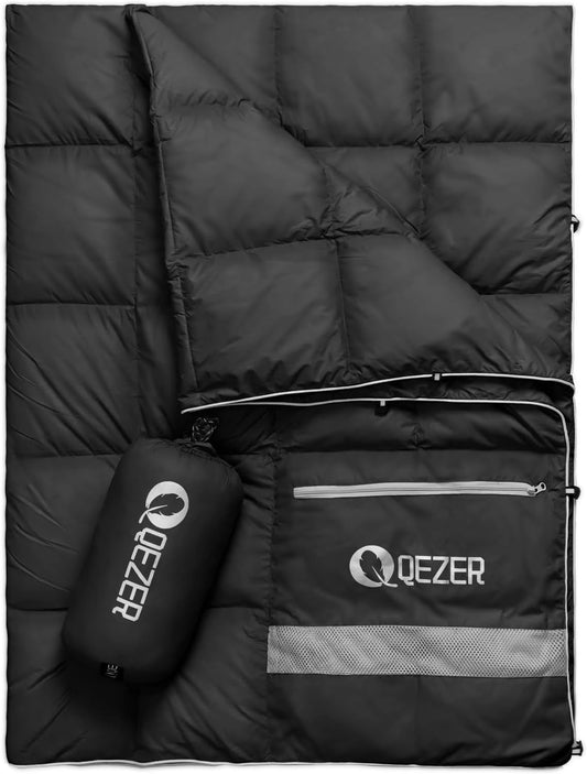 QEZER Down camping blanket, ultra-light blanket （QDB-300M）