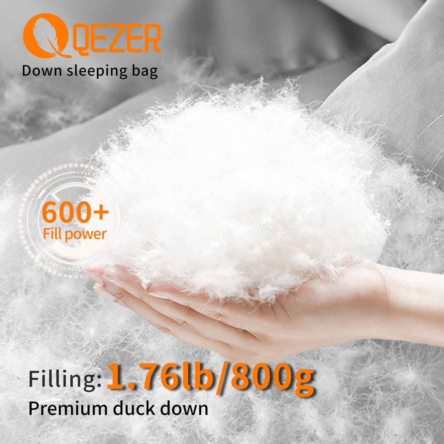 Rectangular Sleeping Bag 7°C to -2°C(QDE-P800)