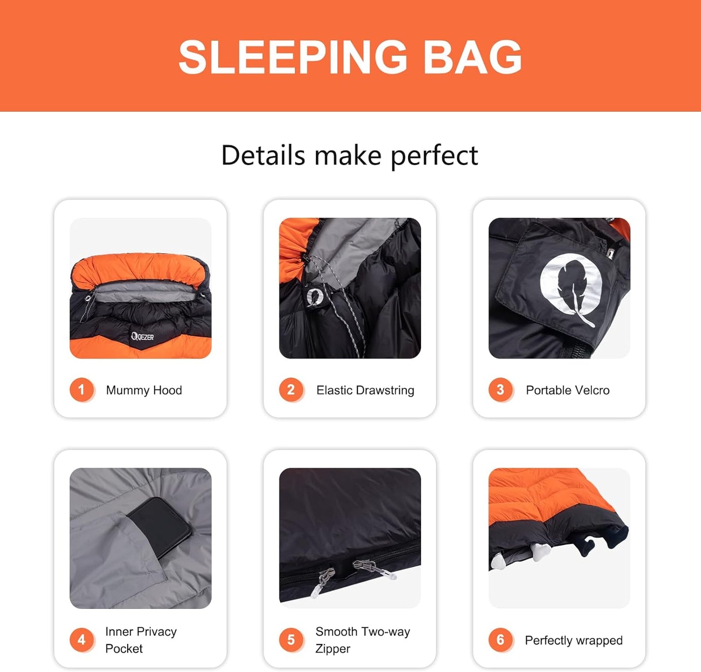 QEZER Double Sleeping Bag（QDE-DP900）