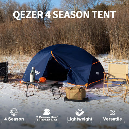 QEZER 1/2 Person Waterproof Backpacking Tent