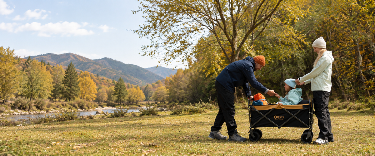 QEZER outdoor camping gear in use