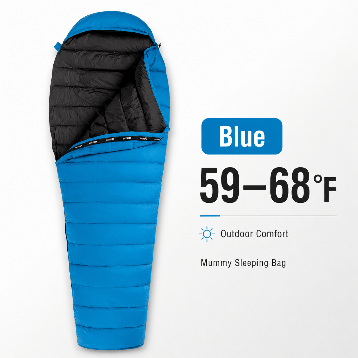 QEZER Ultralight Down Mummy Sleeping Bag | 600FP Duck Down Camping QEZER Ultralight Down Mummy Sleeping Bag | 600FP Duck Down Camping