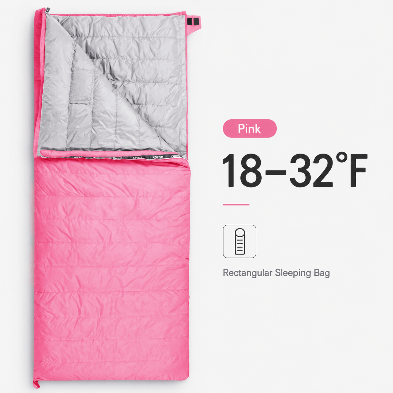 QEZER Rectangular Down Sleeping Bag | 2-in-1 Camping Sleeping Bag Camping Blanket