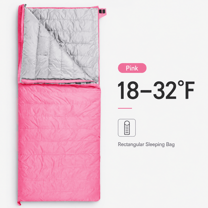 QEZER Rectangular Down Sleeping Bag | 2-in-1 Camping Sleeping Bag Camping Blanket