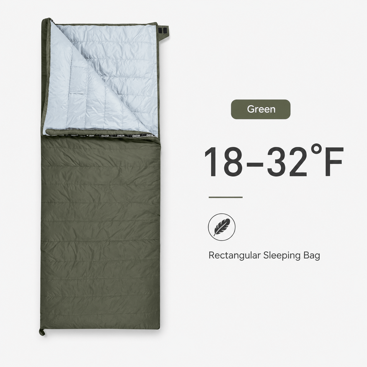 QEZER Rectangular Down Sleeping Bag | 2-in-1 Camping Sleeping Bag Camping Blanket