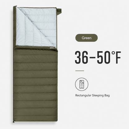 QEZER Rectangular Down Sleeping Bag | 2-in-1 Camping Sleeping Bag Camping Blanket