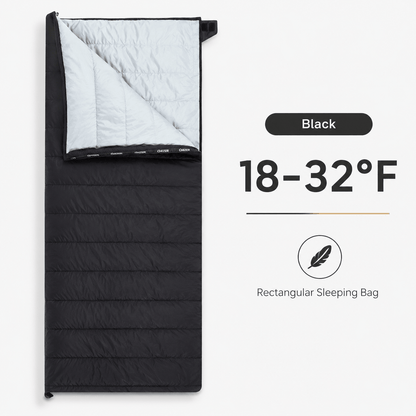 QEZER Rectangular Down Sleeping Bag | 2-in-1 Camping Sleeping Bag Camping Blanket