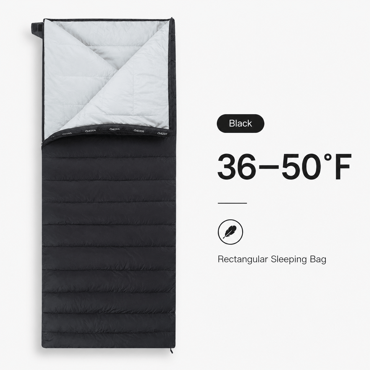 QEZER Rectangular Down Sleeping Bag | 2-in-1 Camping Sleeping Bag Camping Blanket