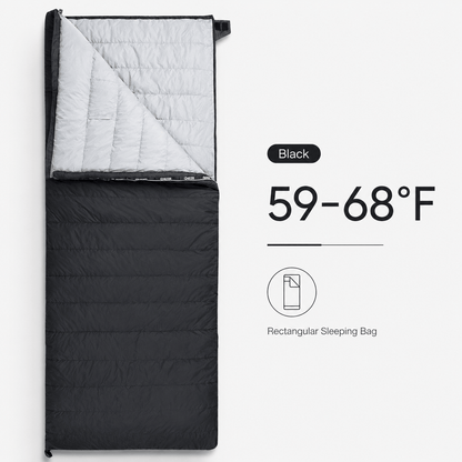 QEZER Rectangular Down Sleeping Bag | 2-in-1 Camping Sleeping Bag Camping Blanket