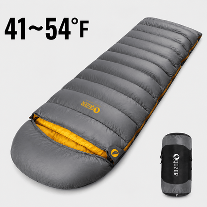 QEZER 620FP Graphene Down Sleeping Bag | Cold Weather Camping Sleeping Bag