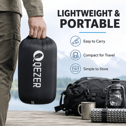 The compression sack for sleeping bag