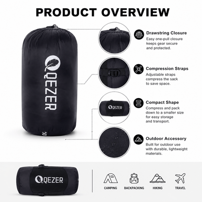 The compression sack for sleeping bag
