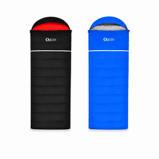 QEZER Rectangular Down Sleeping Bag | Multi-Temperature Camping Backpacking Sleeping Bag