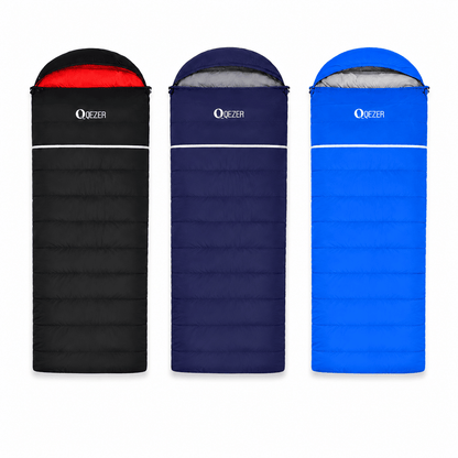 QEZER Rectangular Down Sleeping Bag | Multi-Temperature Camping Backpacking Sleeping Bag