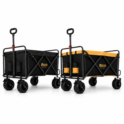 QEZER 250L Collapsible Folding Wagon with Tailgate & Brake