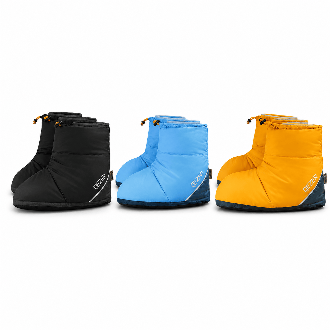 QEZER Daunenstiefel | Warme Camping-Fußwärmer für Herren und Damen