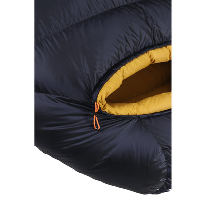 Dual zipper sliders on QEZER graphene antistatic down sleeping bag