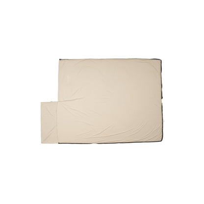 QEZER khaki sleeping bag liner fully opened flat as a travel sheet