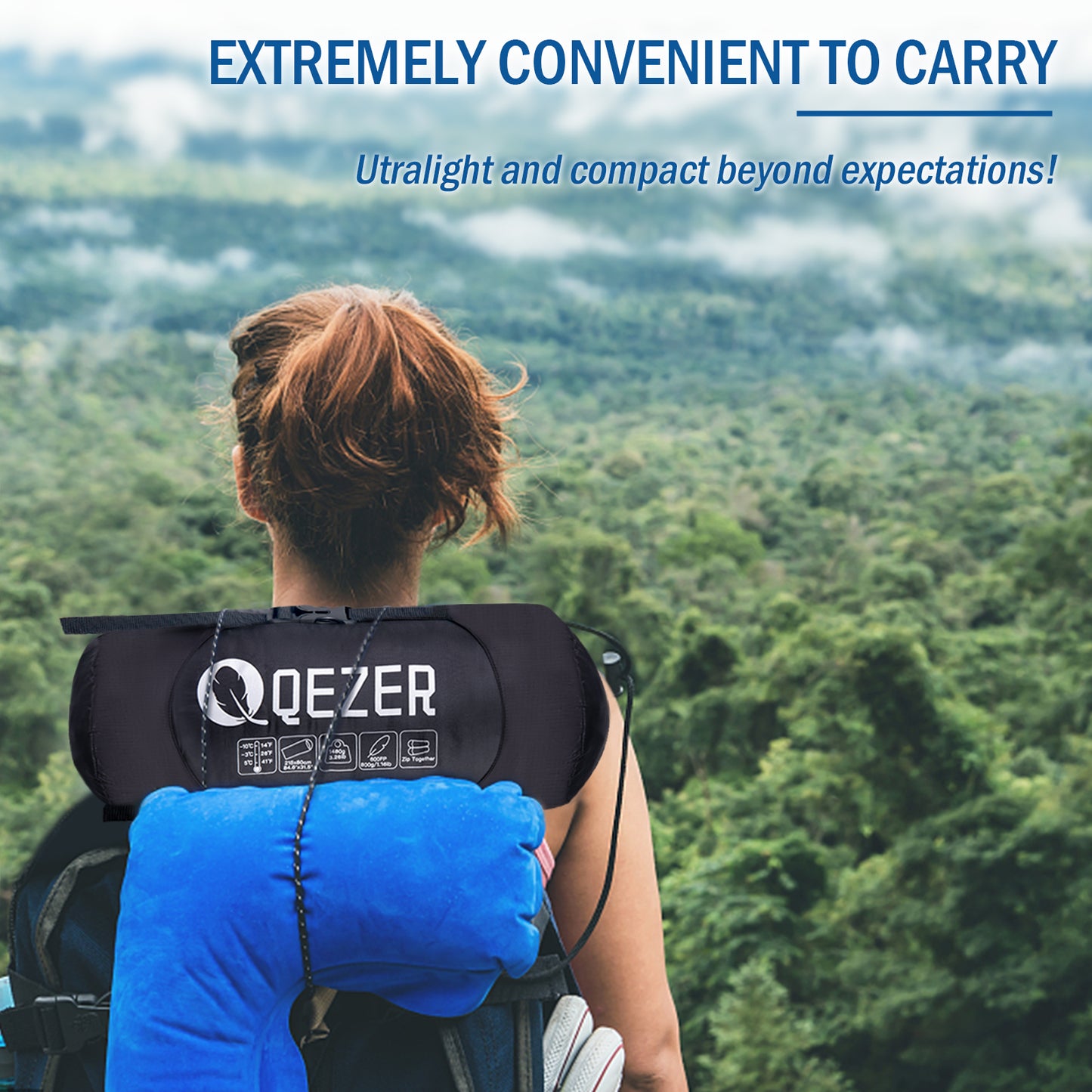 QEZER Rectangular Down Sleeping Bag（QDE-800）