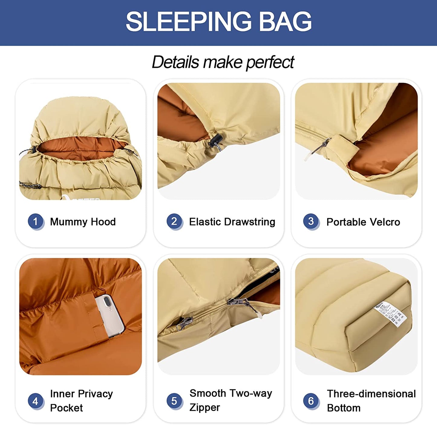 Ultralight Sleeping Bag,only 620g(QDM-260)