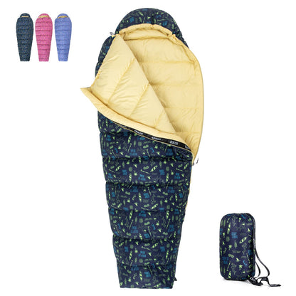 QEZER Kid Sleeping Bag, Ultralight Premium Duck Down Sleeping Bag for Kid and Teenagers(170cmx70cmx35cm ) Camping,Backpacking and Hiking Outdoor